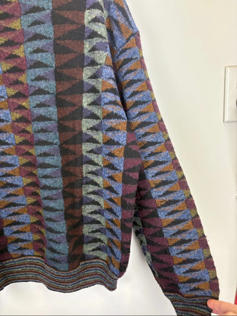 🔥 Vintage 90’s Jhane Barnes Geometric Knit Sweater Men’s Large 🔥
